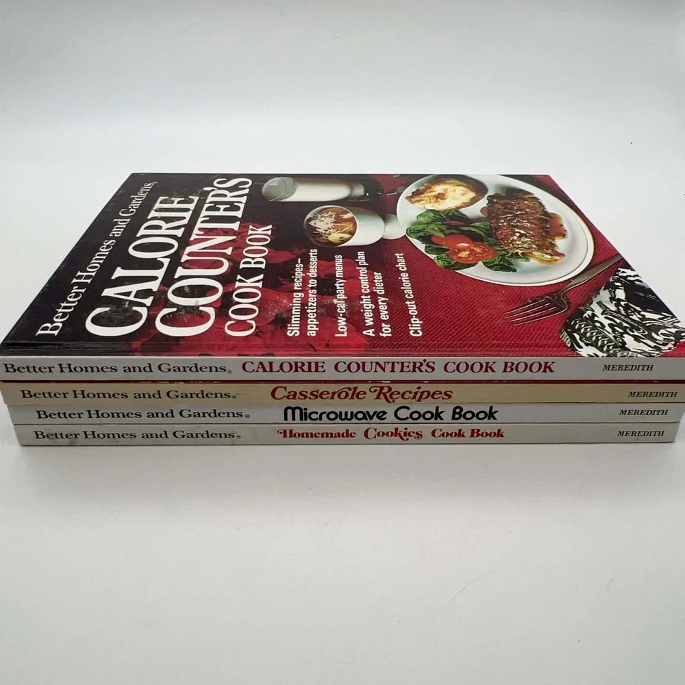 Vintage Better Homes & Gardens‎ 1970s Cookbook Set 4 Calorie Cookies Casserole